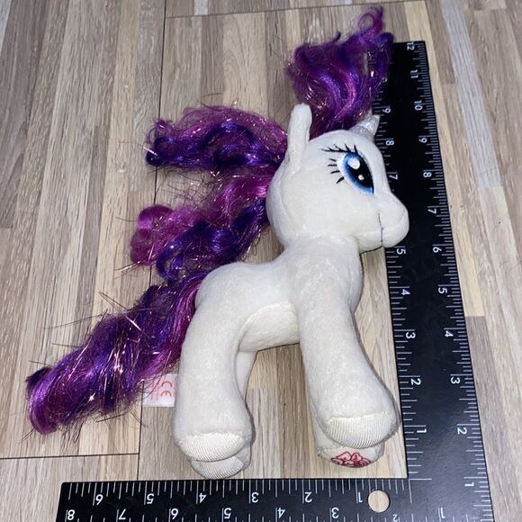 TY My Little Pony Sparkle Rarity 7"plush Unicorn White Purple Plush used plush - Picture 7 of 9